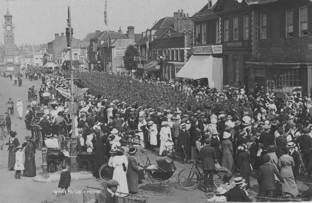 Men leaving Epsom to go to the front 