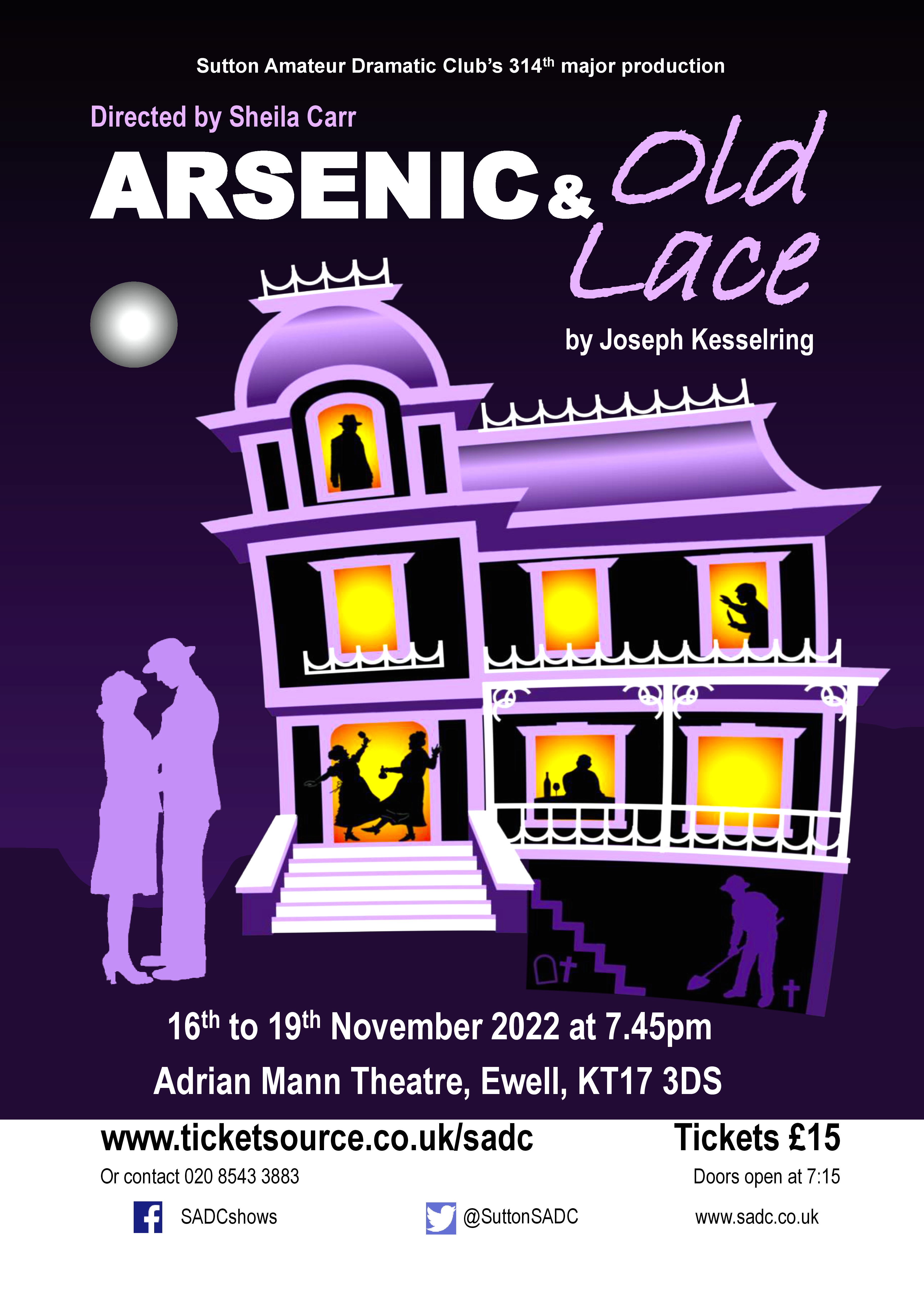 Sutton Amateur Dramatic Club presents the play Arsenic and Old Lace