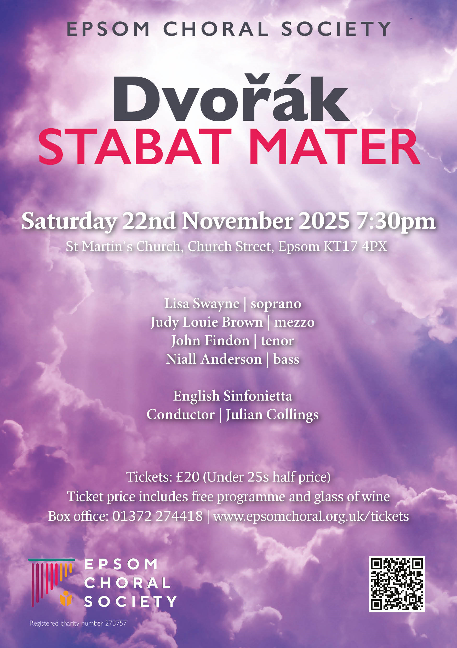 ECS – Dvořák flyer Epsom Choral Society – Dvořák flyer