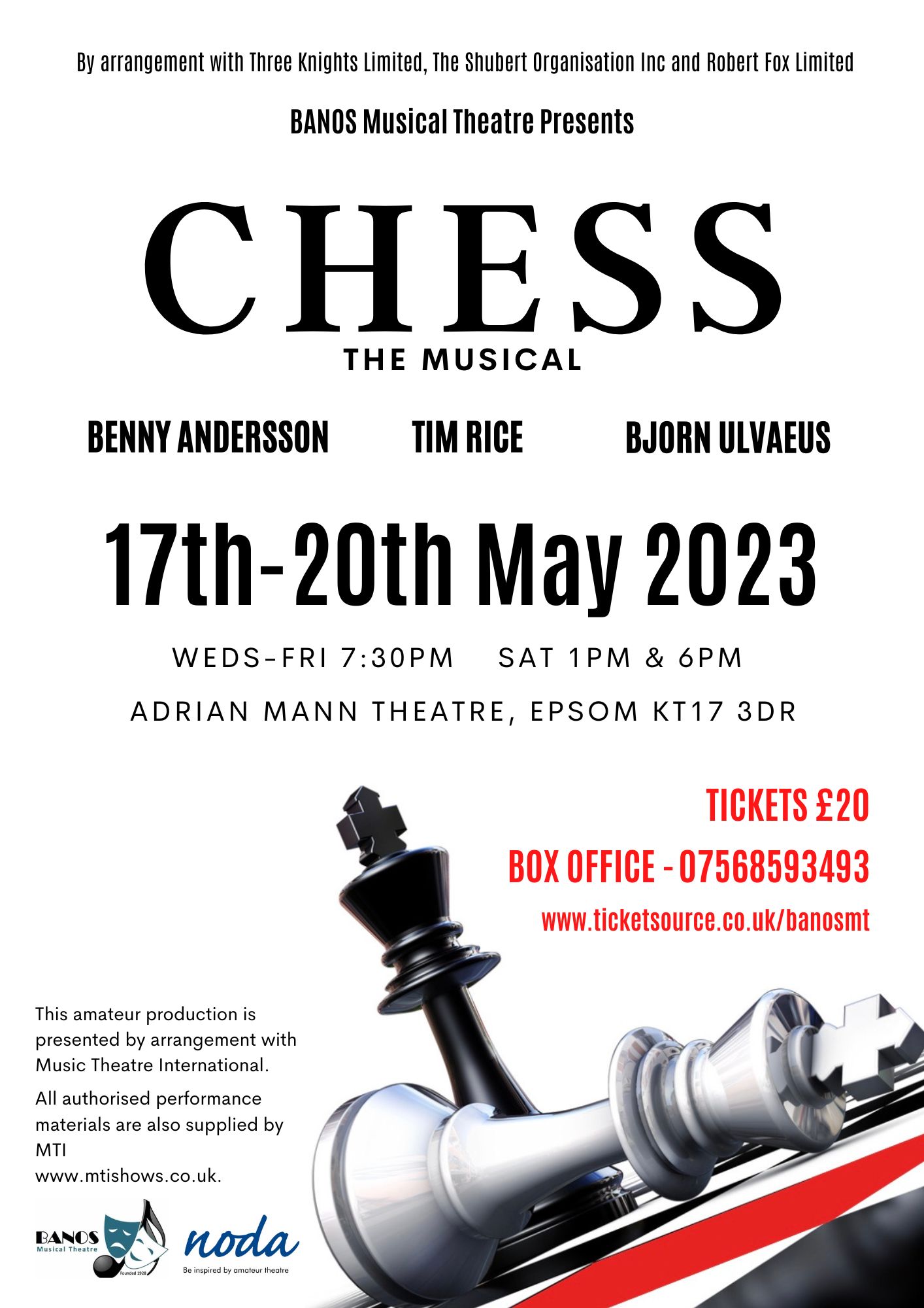 BANOS Chess handbill BANOS Chess handbill