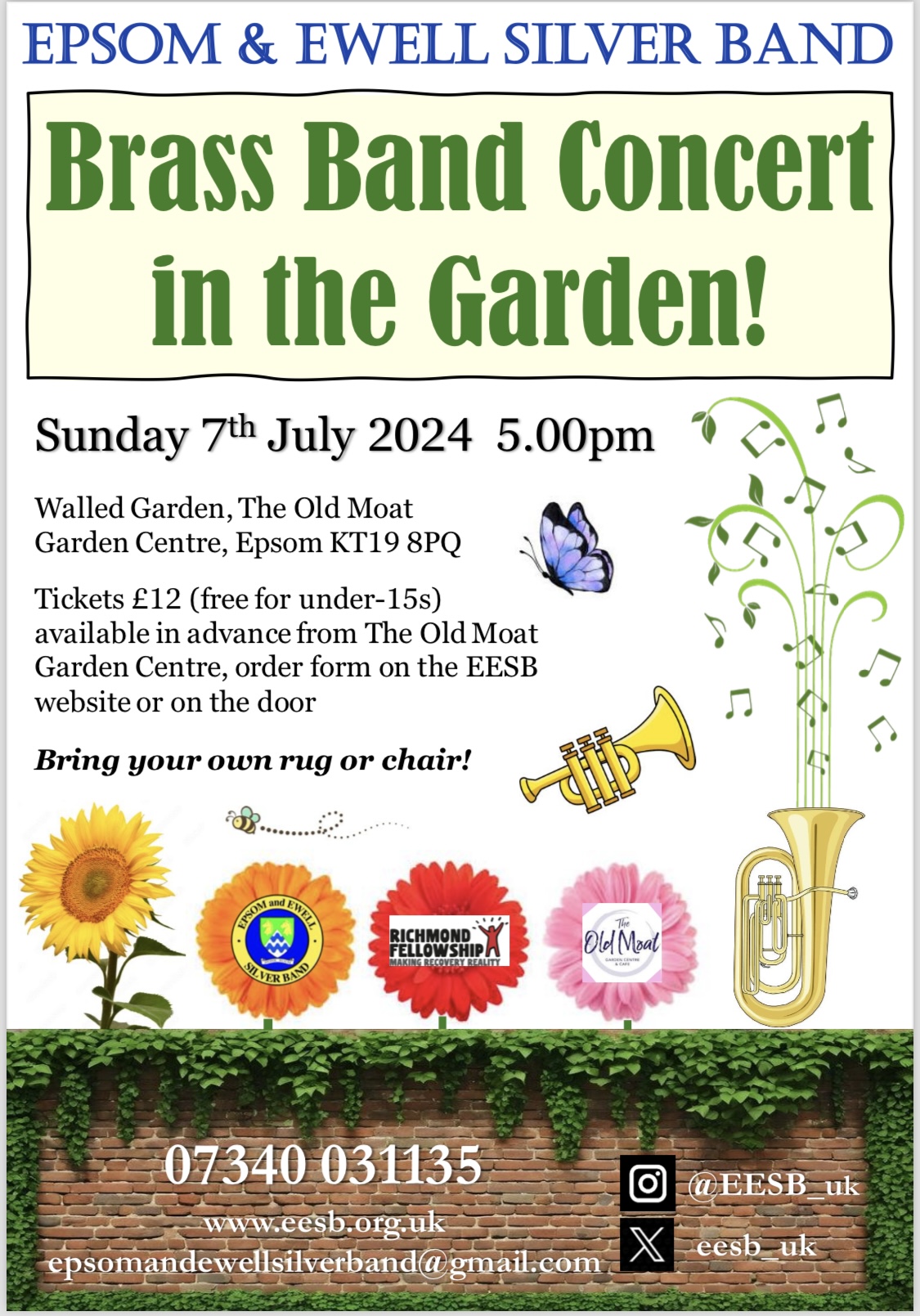 Epsom and Ewell Silver Band - Concert in the Garden Brass Band Concert in the Garden
