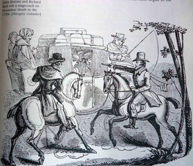 More Highwaymen Tales Two Men on horseback holding up a stage coach