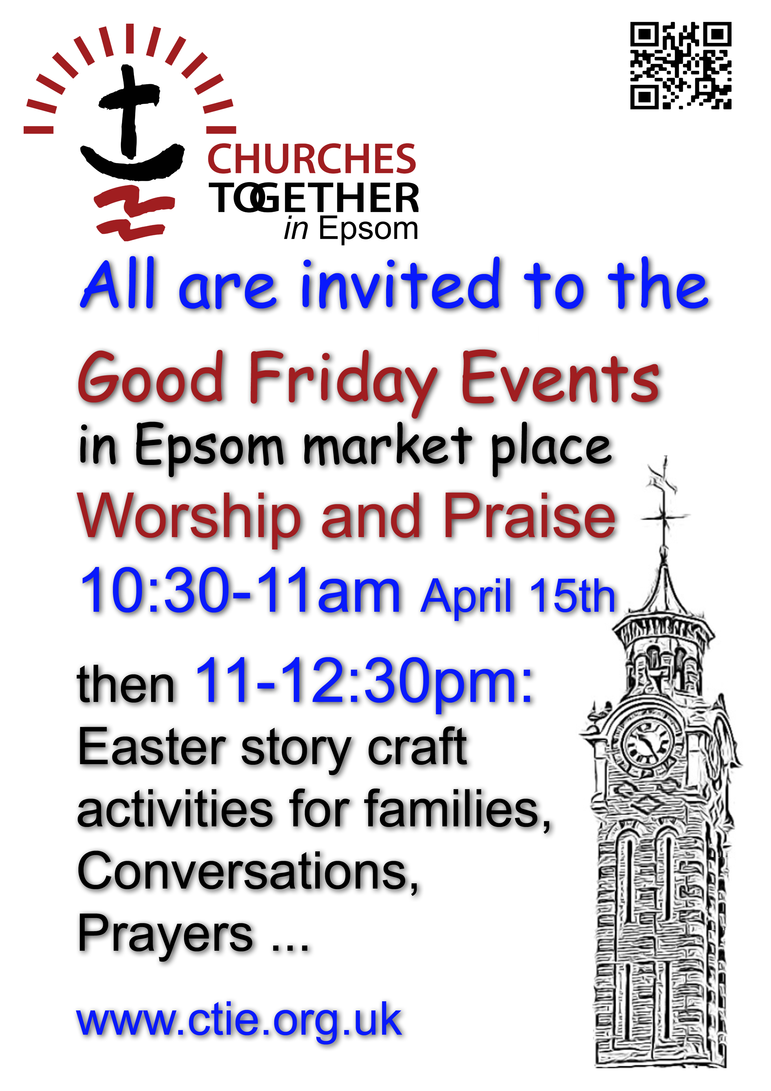 All are invited to the Good Friday Events in Epsom market place