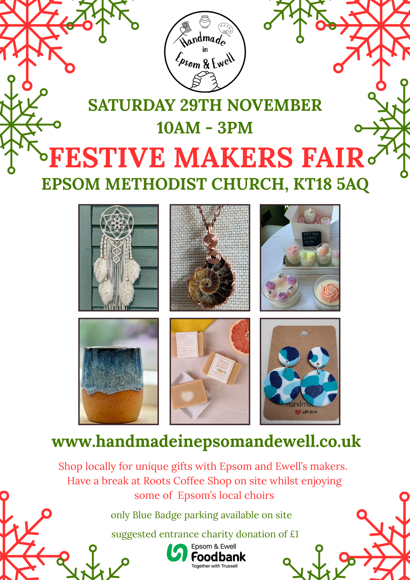 Poster for Handmade in Esom and Ewell's Festive Makers Fair