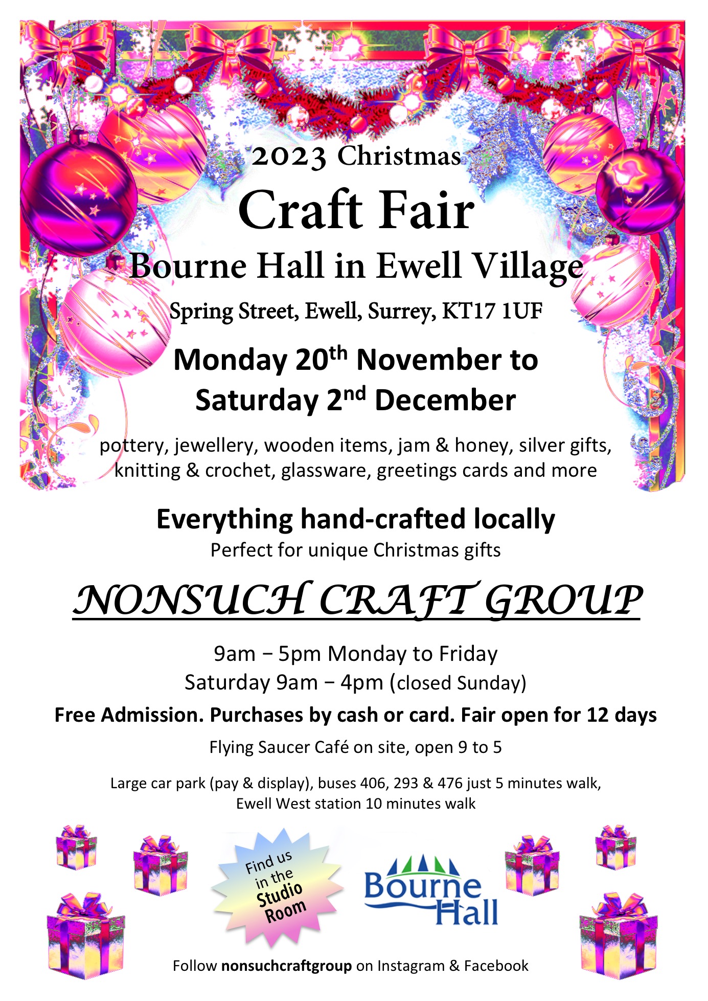 Nonsuch Craft Group Christmas Fair Nonsuch Craft Group Christmas Fair