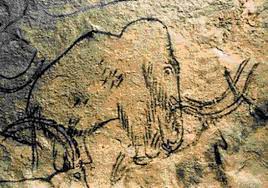 Cave painting of a Mammoth.