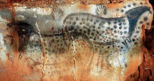 Horses painted on cave walls Horses painted on cave walls