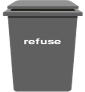 Picture of black bin for refuse